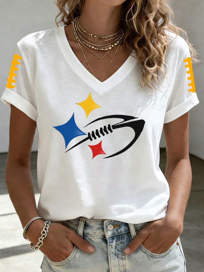 Women's Football Printed Casual Sweatshirt