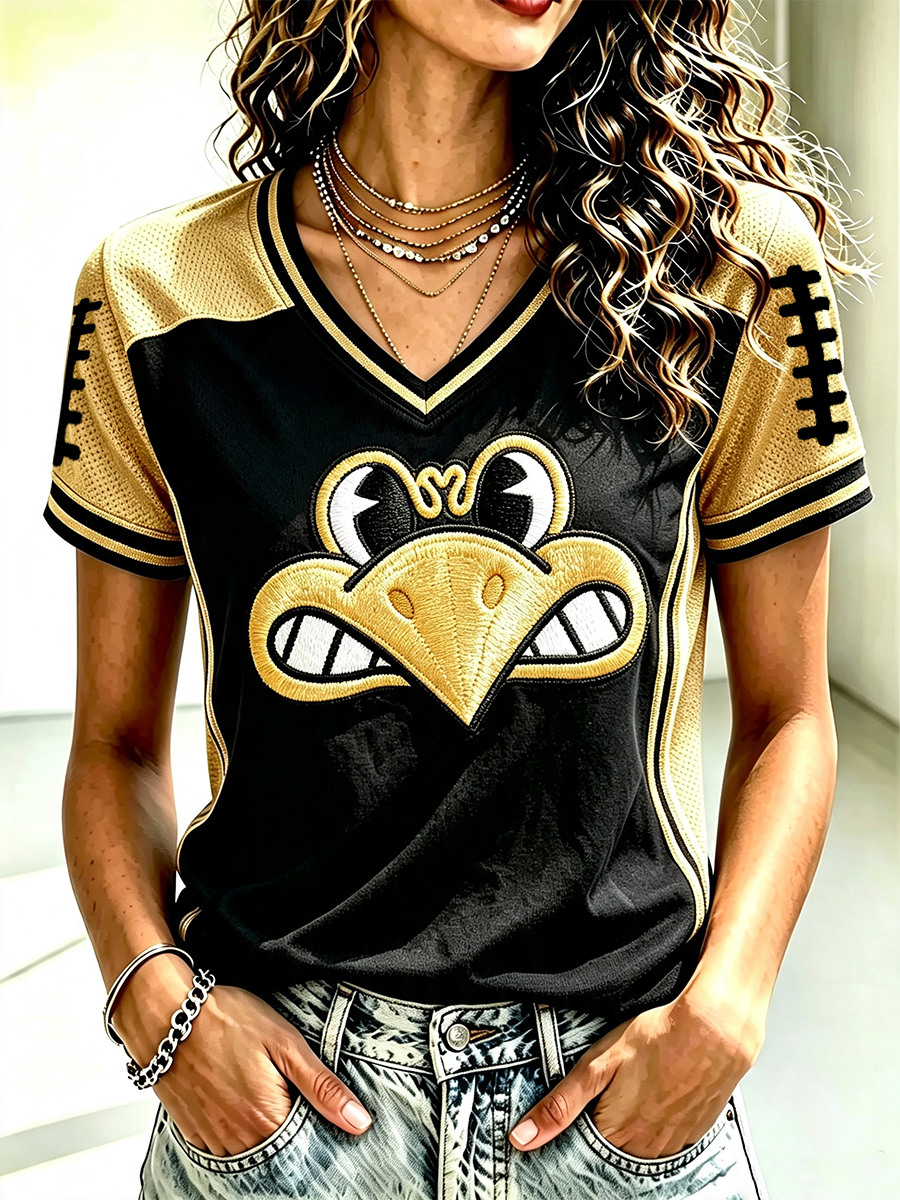 Women'S Football Print Short-Sleeve T-Shirt