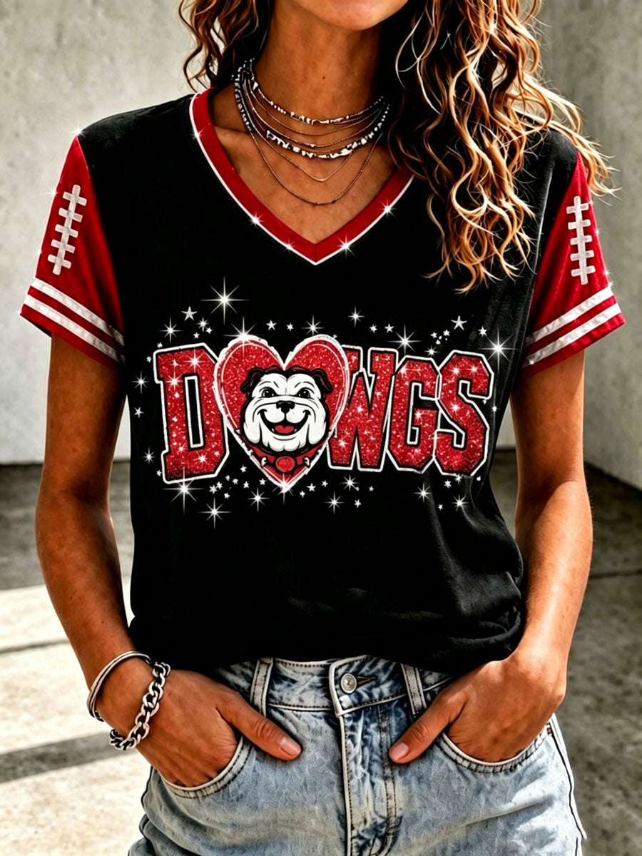 Women'S Football Print Short-Sleeve T-Shirt
