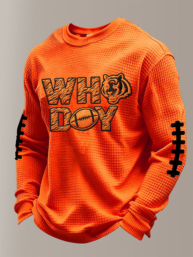 Men'S Football Printed Waffle T-Shirt