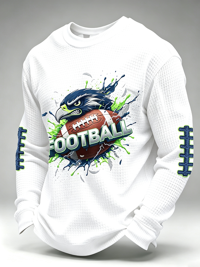 Men'S Retro Football Waffle T-Shirt