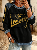 Women'S Football Printed Casual Long Sleeve Top