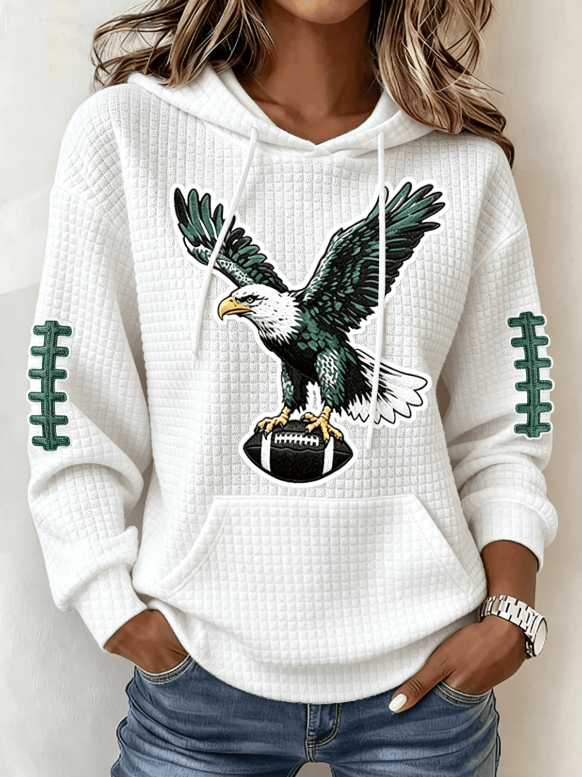 Women's Football Print Sweatshirt