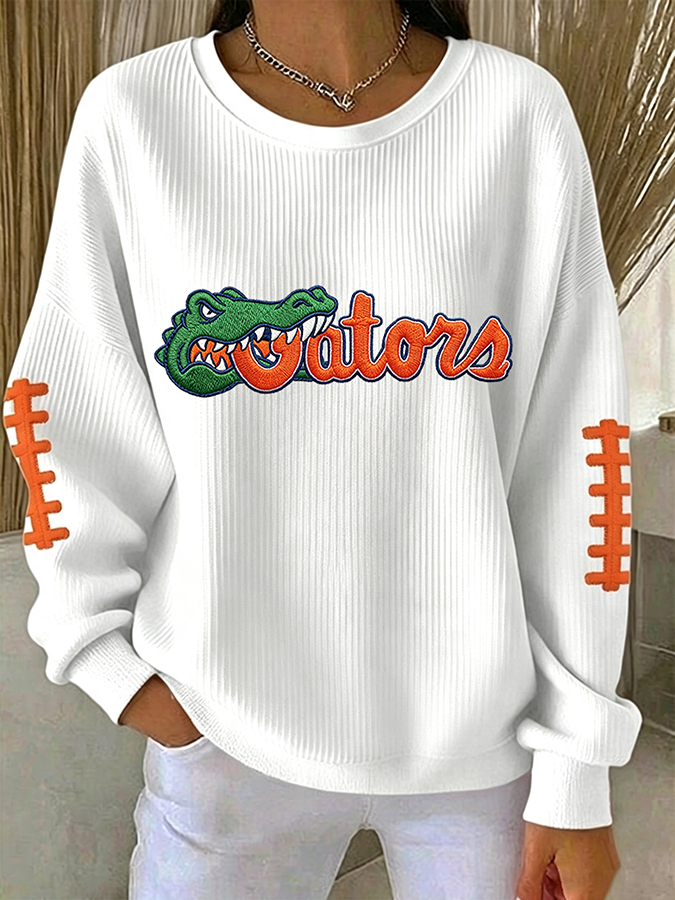 Women'S Football Print Casual Sweatshirt