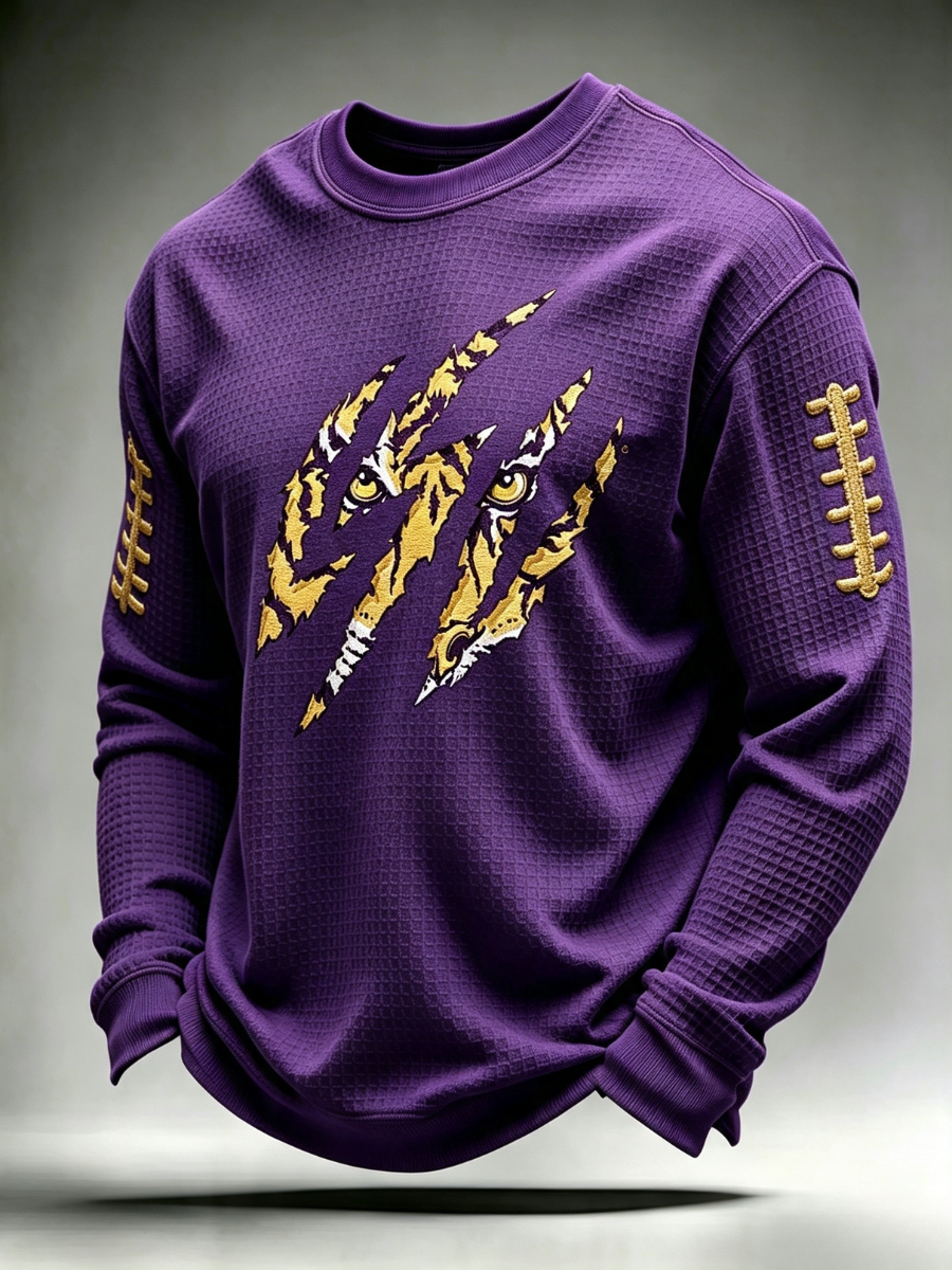 Men's Football Printed Waffle T-Shirt