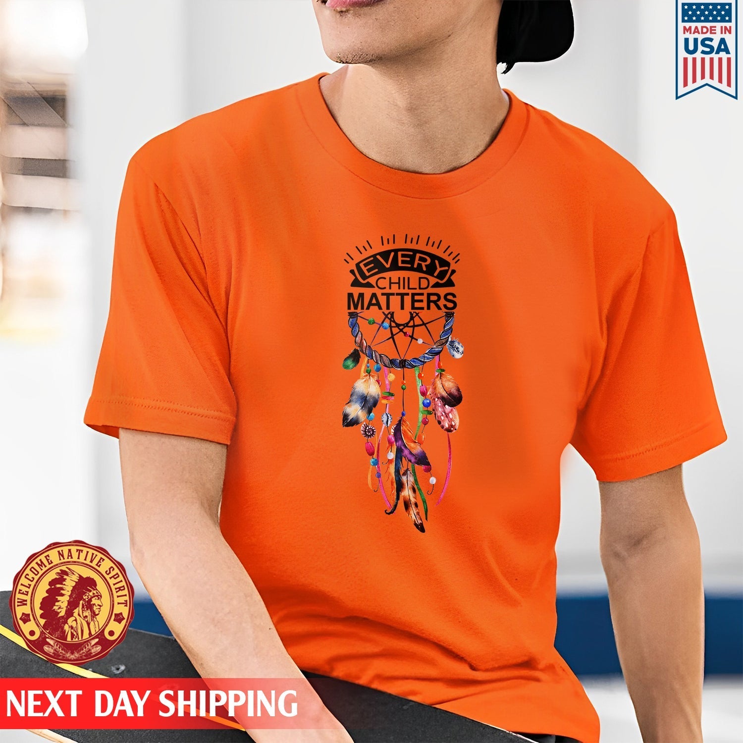 Every Child Matters Dreamcatcher Orange Shirt Day Unisex T-shirt/Hoodie/Sweatshirt