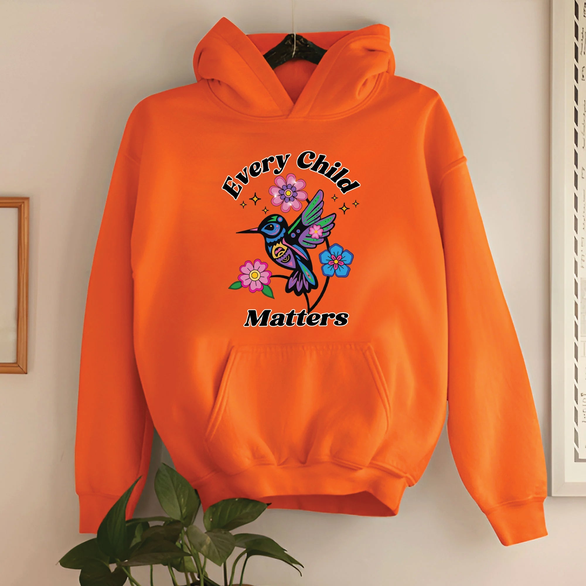 Every Child Matters Hummingbird Orange Native American Unisex T-shirt/Hoodie/Sweatshirt