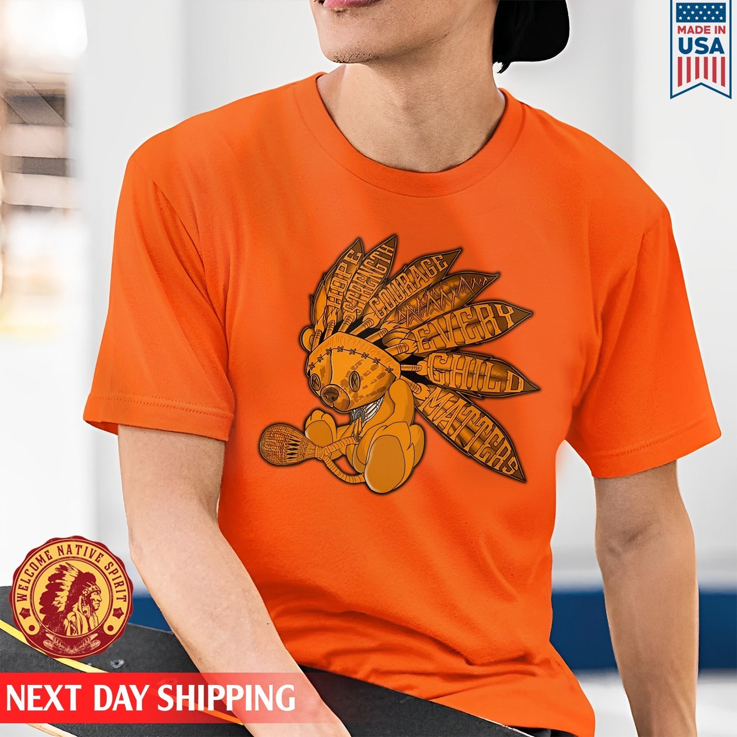 Every Child Matters Feather Indigenous Orange Shirt Day Unisex T-shirt/Hoodie/Sweatshirt