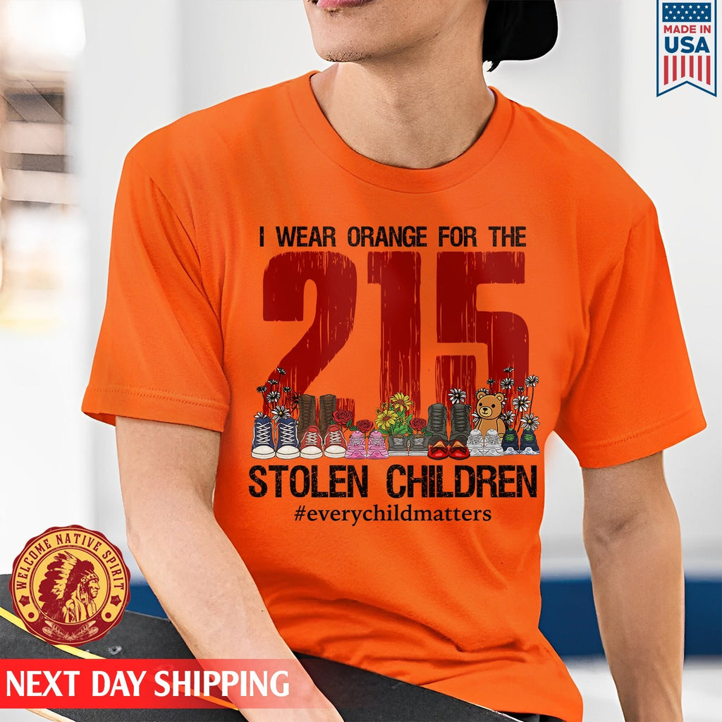 Every Child Matters I Wear Orange For The 215 Stolen Children For Orange Shirt Day Unisex T-shirt/Hoodie/Sweatshirt