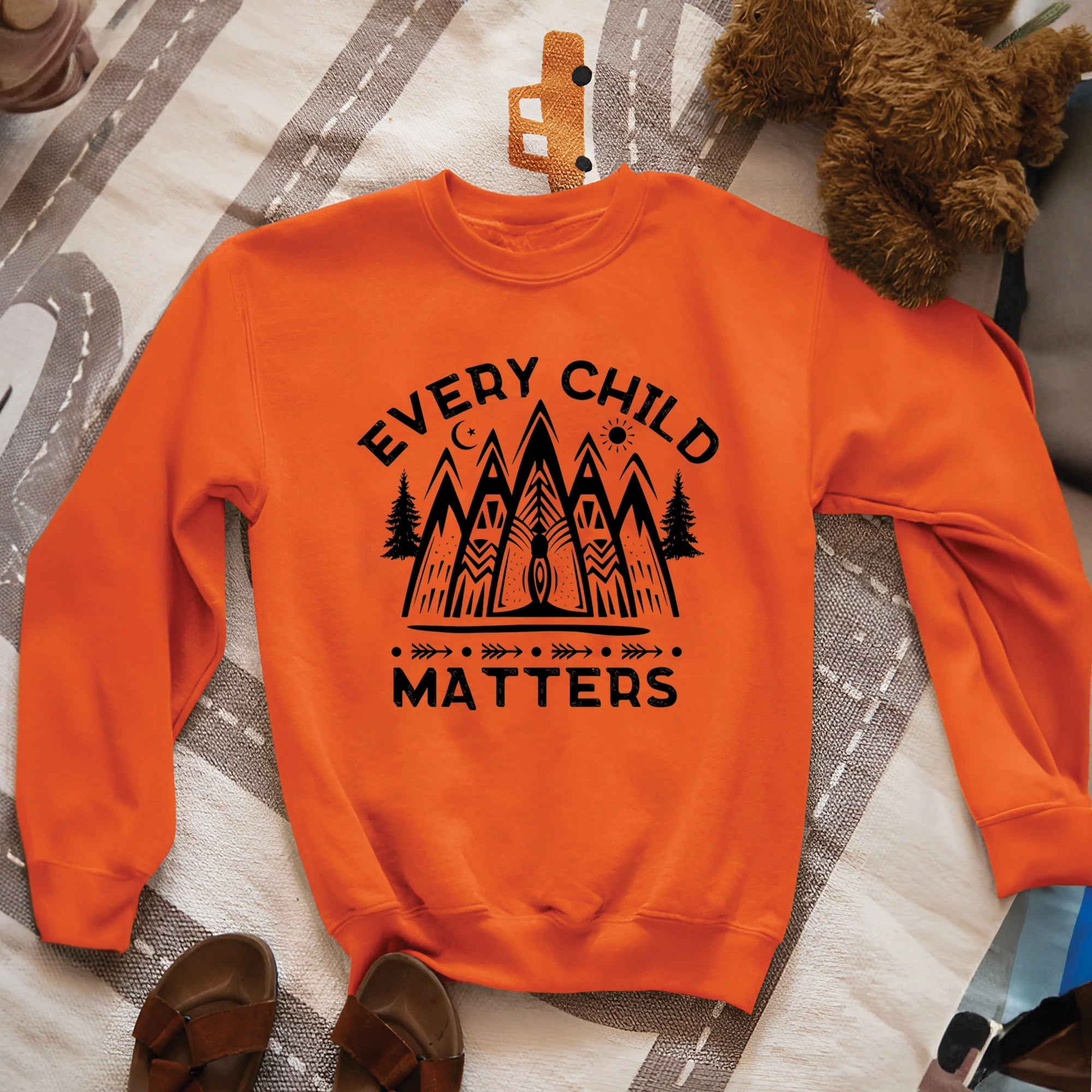 Every Child Matters Mountain Orange Native American Unisex T-shirt/Hoodie/Sweatshirt
