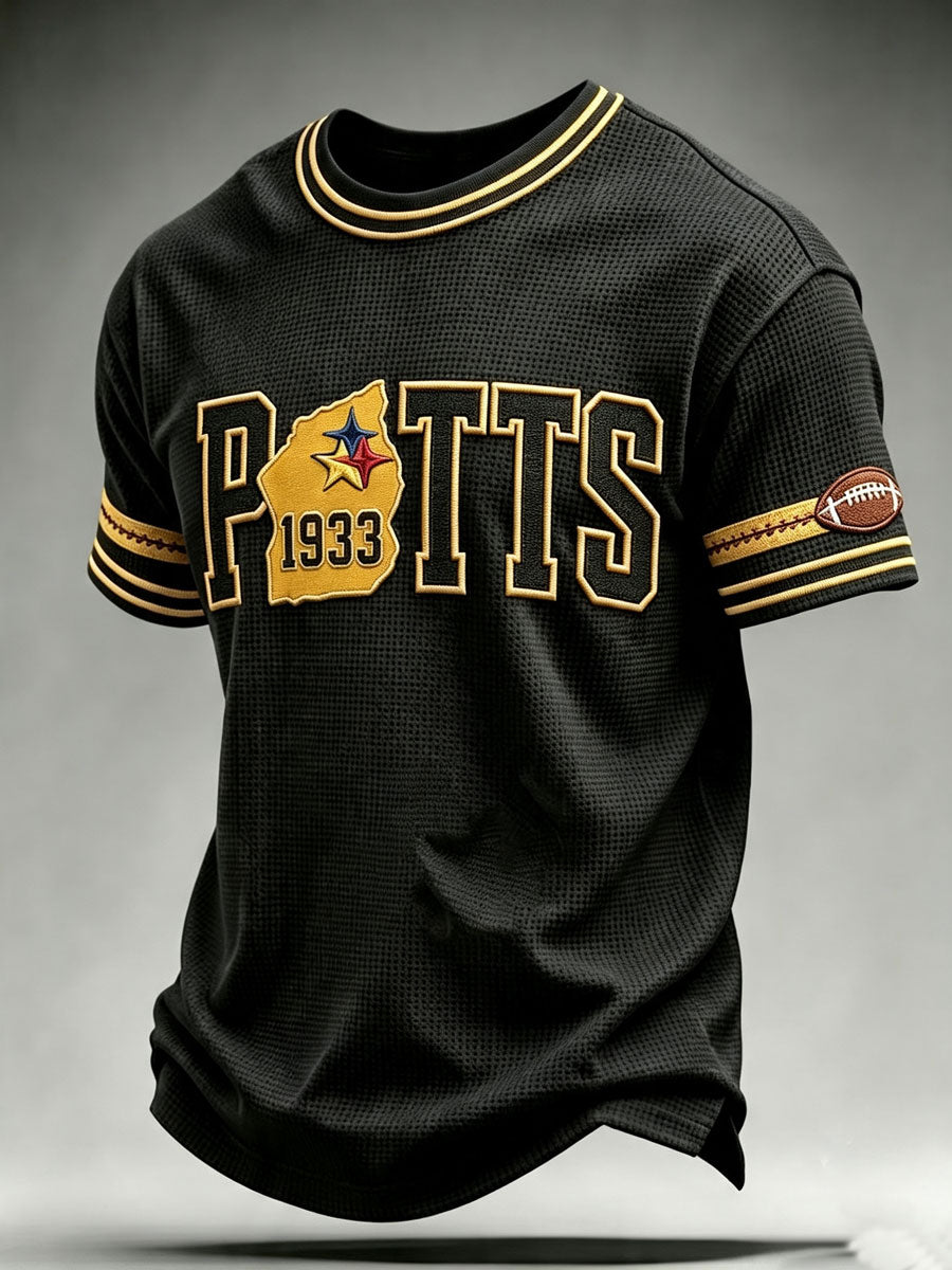 Men'S Football Fan Waffle T-Shirt