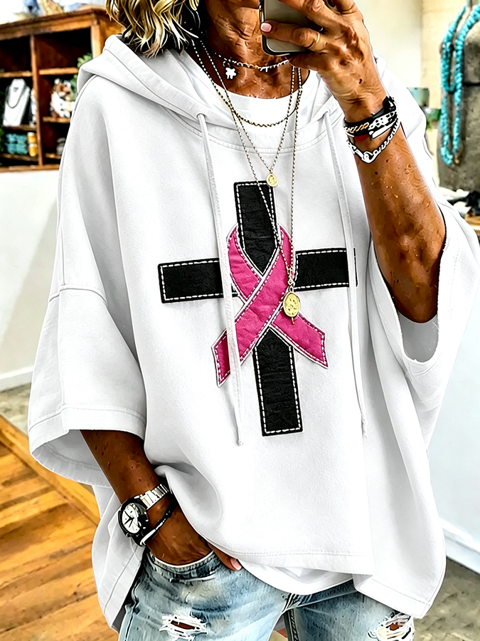 Women'S In October We Wear Pink  Print Hoodie