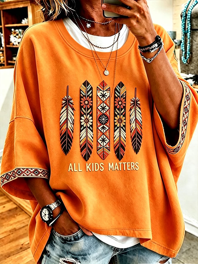 Women's Orange Shirt Day  Printing  T-shirt