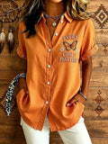 ❤️Buy 3 Get 20% Off❤️Women'S Orange Shirt With Daily Print T-Shirt
