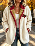 Women's Football Fans Lamb Fleece Coat