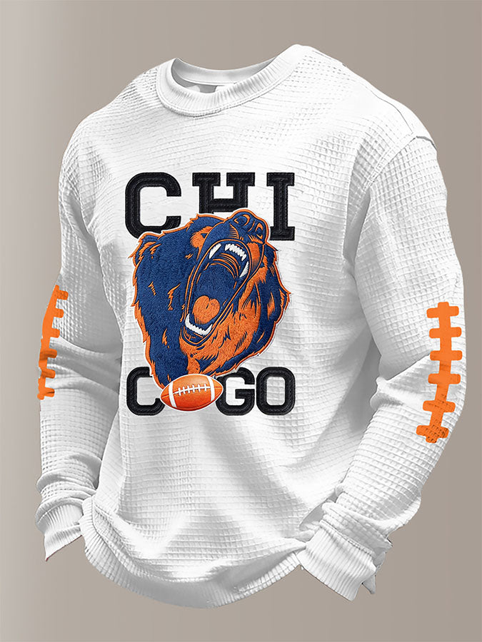 Men'S Football Printed Waffle T-Shirt