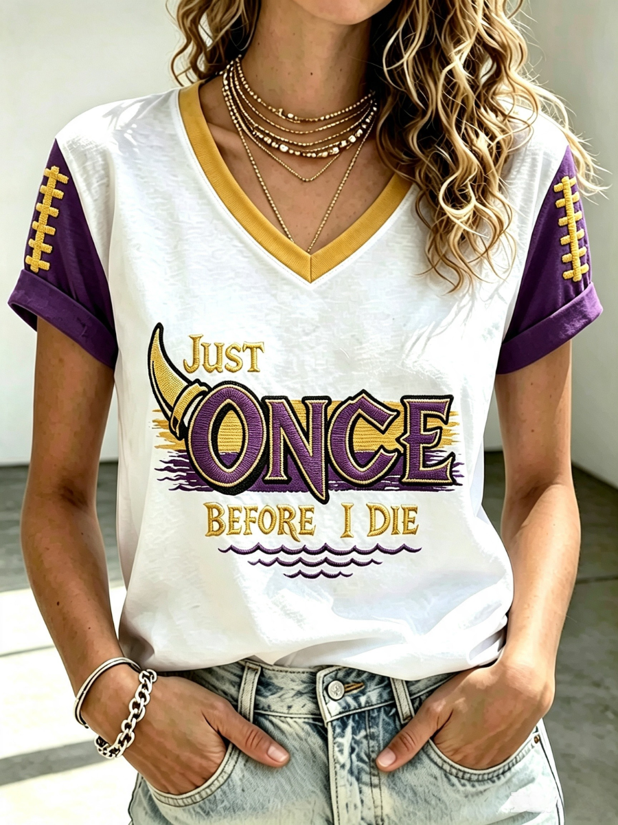 Women's Football Print Short-Sleeve T-Shirt