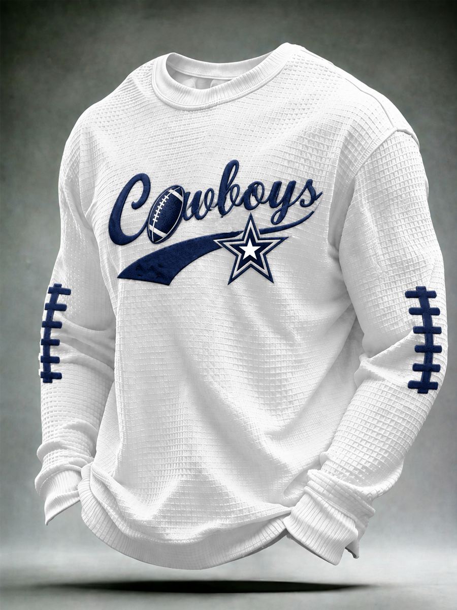 Men'S Football  Printed Waffle T-Shirt