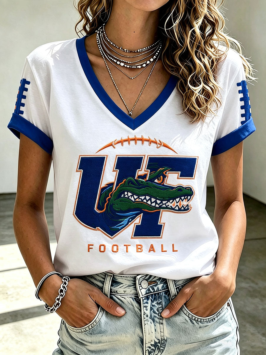 Women'S Football Print Short-Sleeve T-Shirt