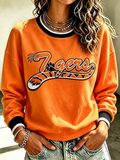 Women's Football Printed Casual Sweatshirt