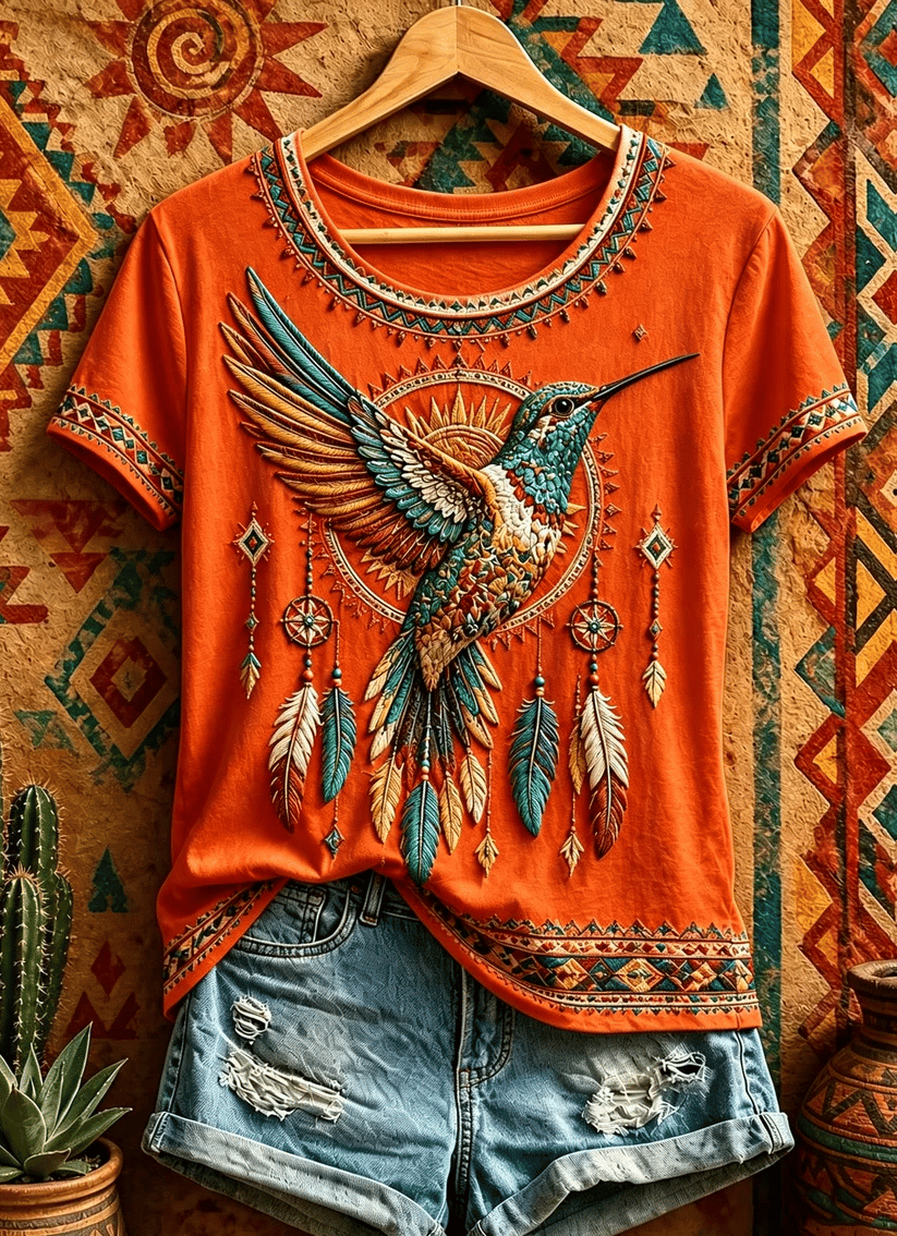 Women's  Retro Orange Shirt Day  Print T-shirt
