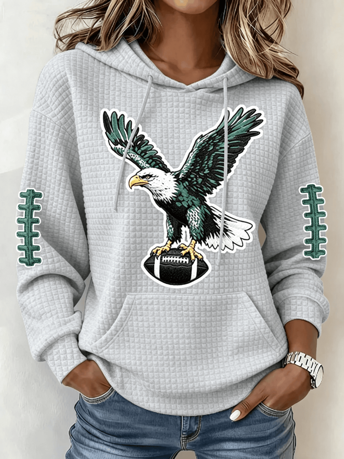 Women's Football Print Sweatshirt