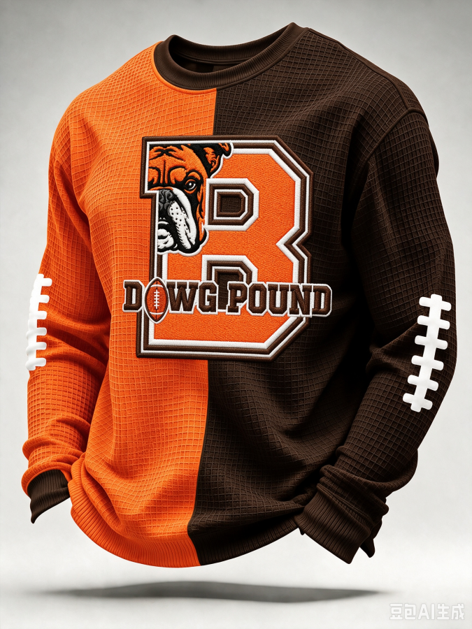 Men'S Football Printed Waffle T-Shirt