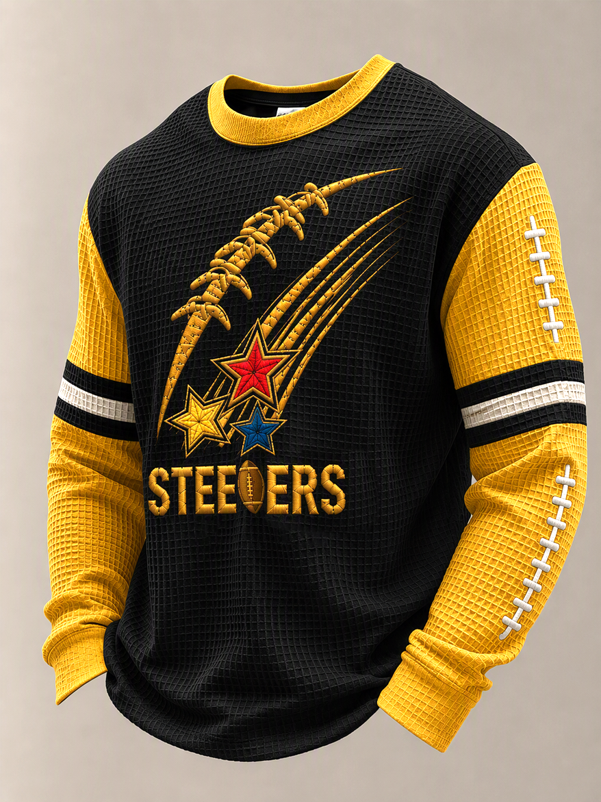 Men'S Football Printed Waffle T-Shirt