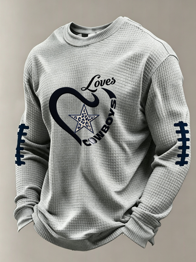 Men'S Football  Printed Waffle T-Shirt