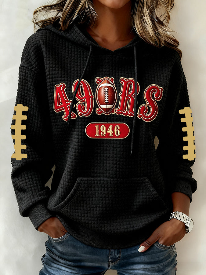 Women's Football Team Fans Print Sweatshirt