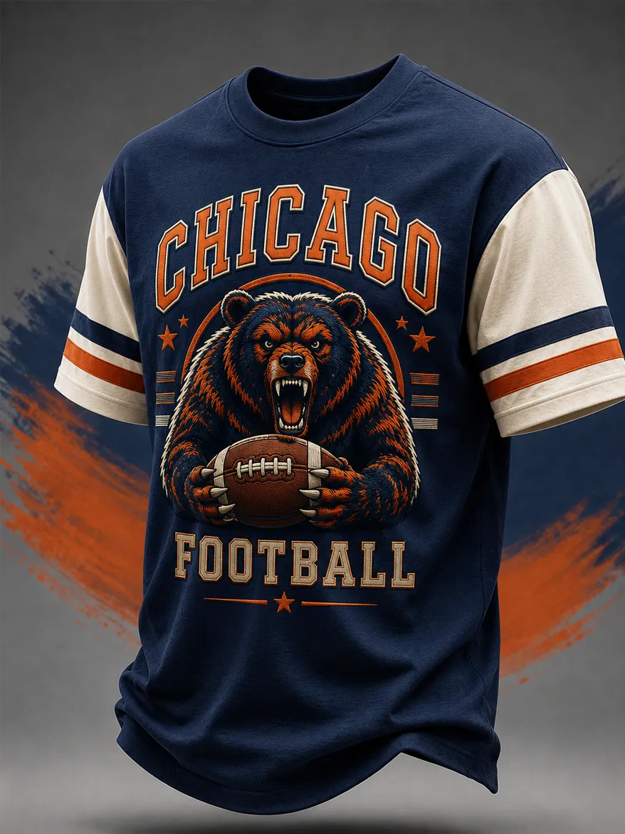 Men's Football Gameday Gift For Football Fans Casual Tee