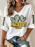 Women'S Football Casual Printed Top