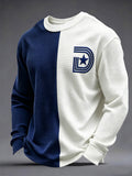 Men'S Football Printed Waffle Sweatshirt