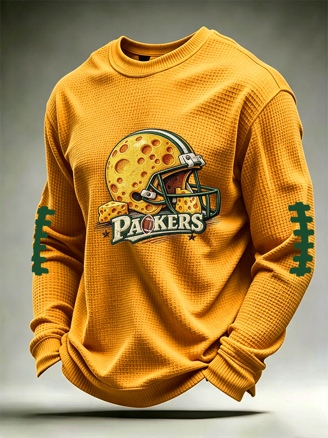 Men'S Football Printed Waffle T-Shirt