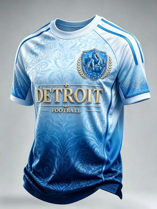 Men's Football Fan Printed Casual T-Shirt