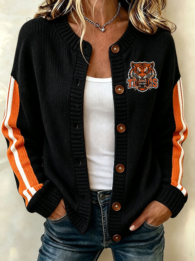 Ladies' Casual Football Fan Casual Cardigan