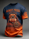 Men'S Football Fan Print Casual T-Shirt