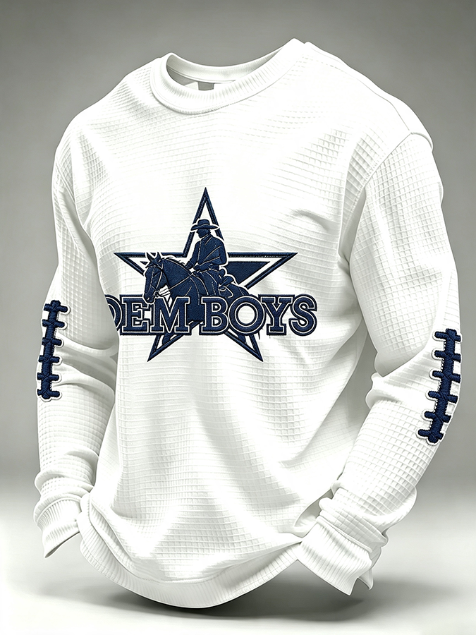 Men'S Retro Football Waffle T-Shirt