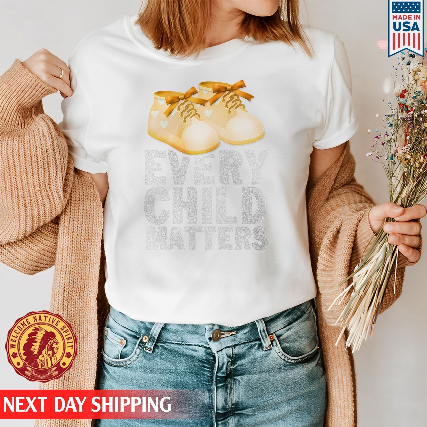 Every Child Matters Shoes Orange For Orange Shirt Day Unisex T-shirt/Hoodie/Sweatshirt