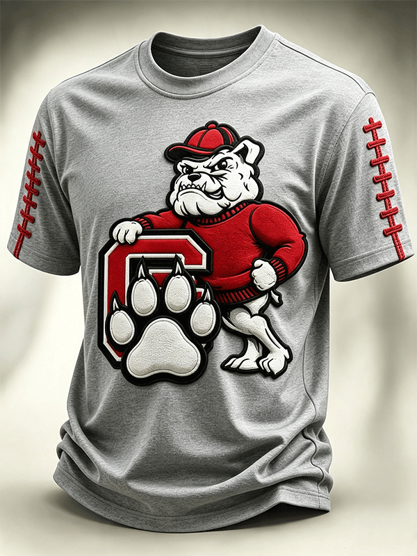 Men's Football Print Casual Printed T-shirt