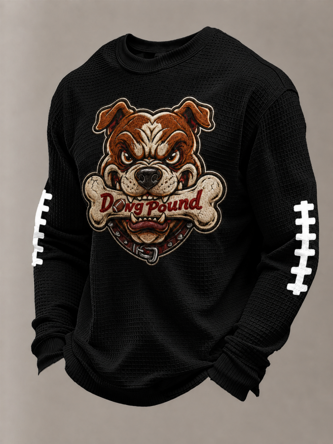 Men'S Football Printed Waffle T-Shirt