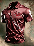 Men'S Football Printed Polo Shirt