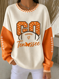 Women'S Football Print Casual Sweatshirt