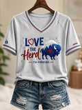 Women's Football Print Casual T-Shirt