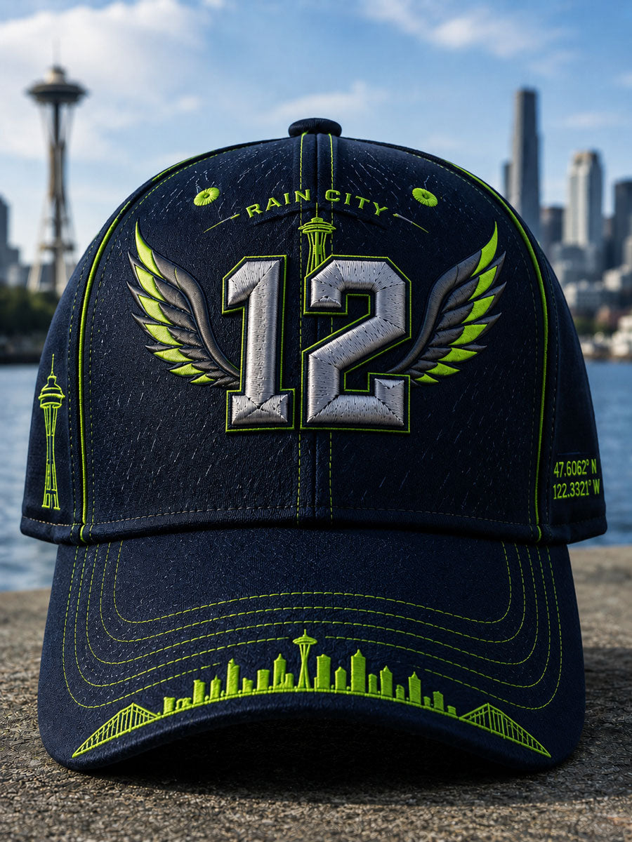 Neutral football printed casual hat
