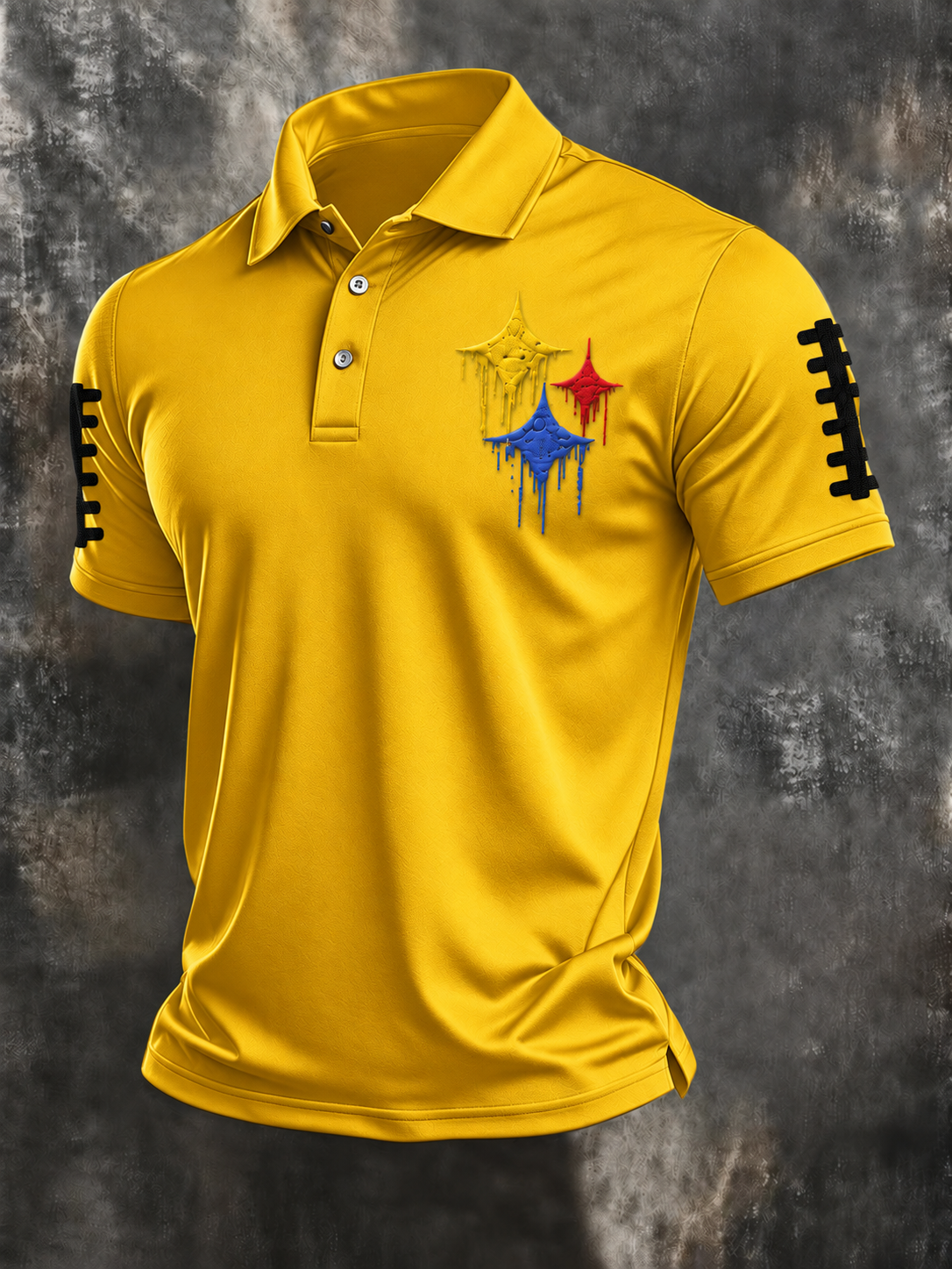 Men'S Football Printed Polo Shirt
