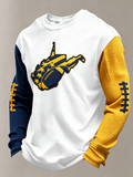 Men'S Football Printed Waffle T-Shirt