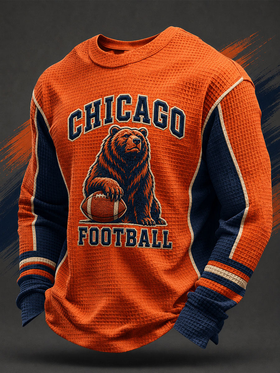 Men'S Football Printed Waffle T-Shirt