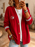 Women'S Football Sports Casual Cardigan