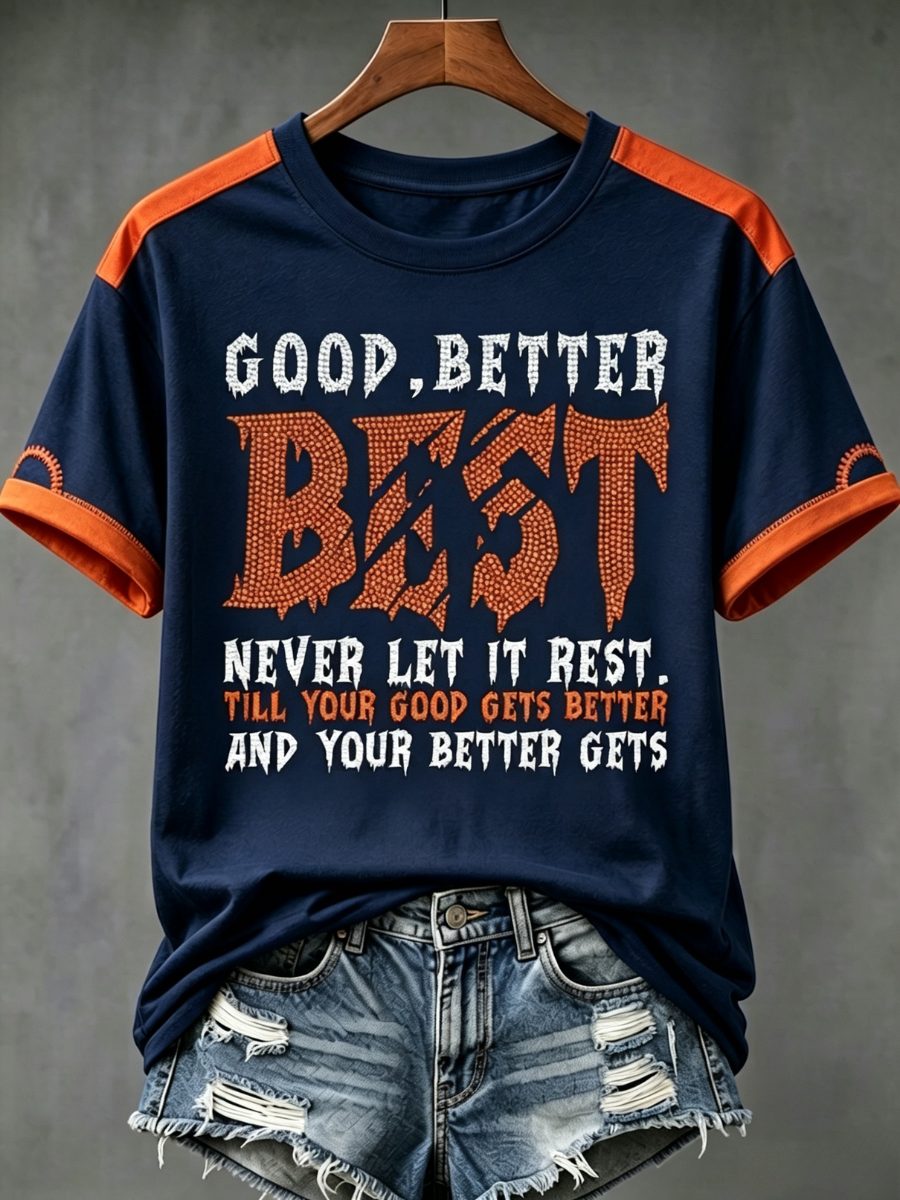 Women's Football Printed Short Sleeved T-Shirt